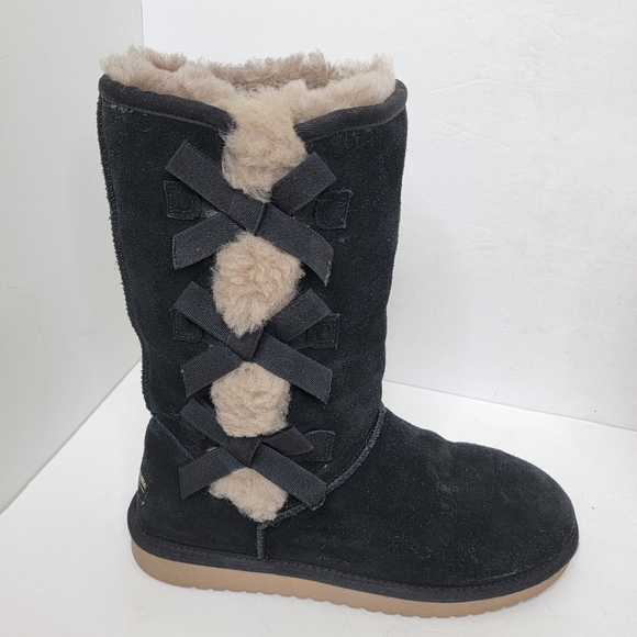 Women’s Victoria Tall Black Koolaburra By UGG Boots Size 8 - Picture 7 of 10